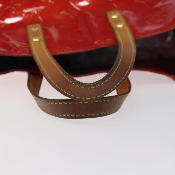 LOUIS VUITTON Monogram Vernis Reade PM Hand Bag Red Rouge M91088 - Picture 7 of 12